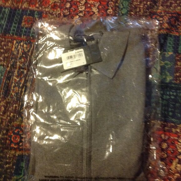 Ted Baker Dejo Men's Gray Herringbone Zip Up Jacket - X-Large (EU5) - NWT - Picture 4 of 6